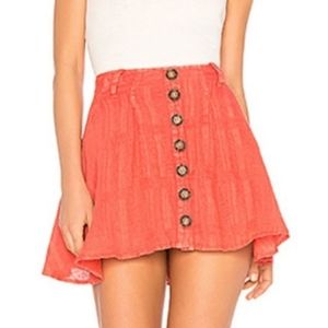 High waist A-line Linen Skort NWT